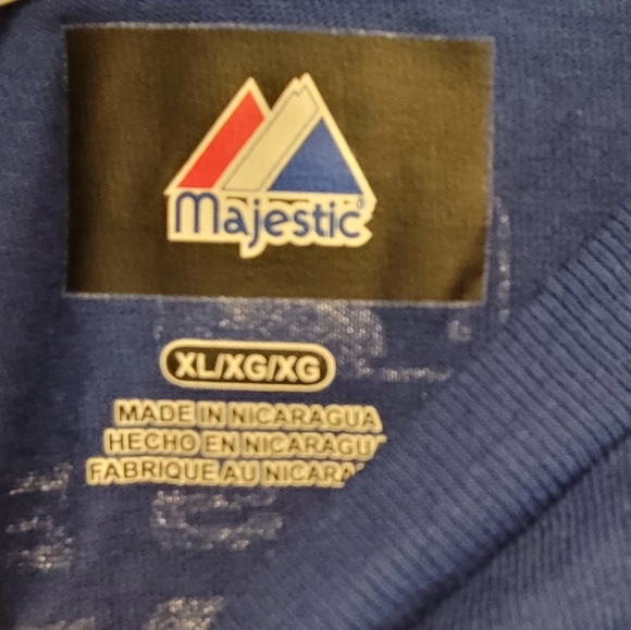 Men's Majestic KC Royals 2014 World Series error t shirt XL READ! RARE! - Picture 3 of 4